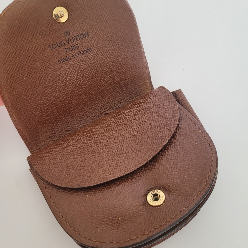 Louis Vuitton Monogram Canvas Porte Monnaie Gousset Coin Purse Brown CT1001 - Picture 3 of 13